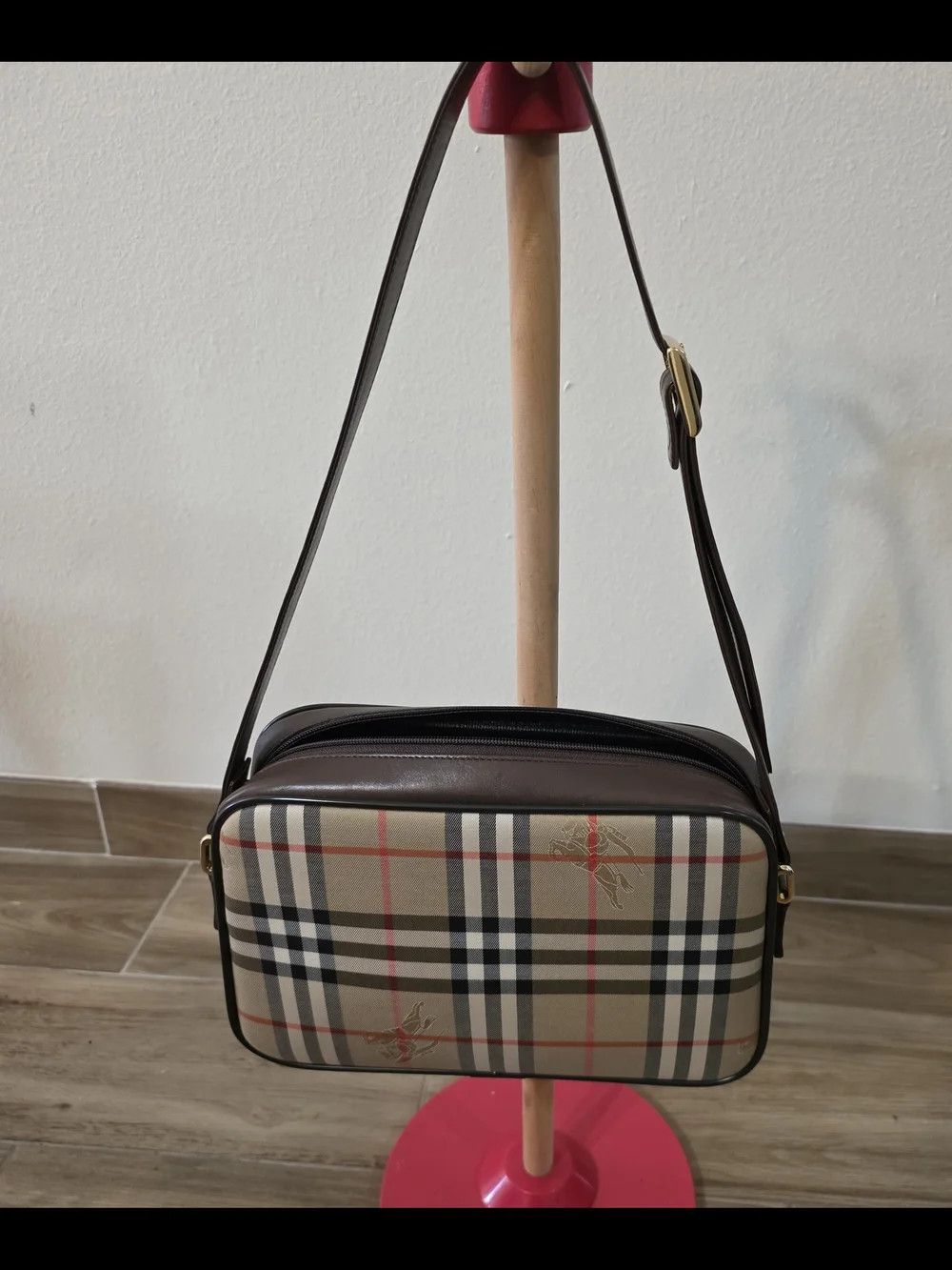 Burberry Beige Check Crossbody Bag
